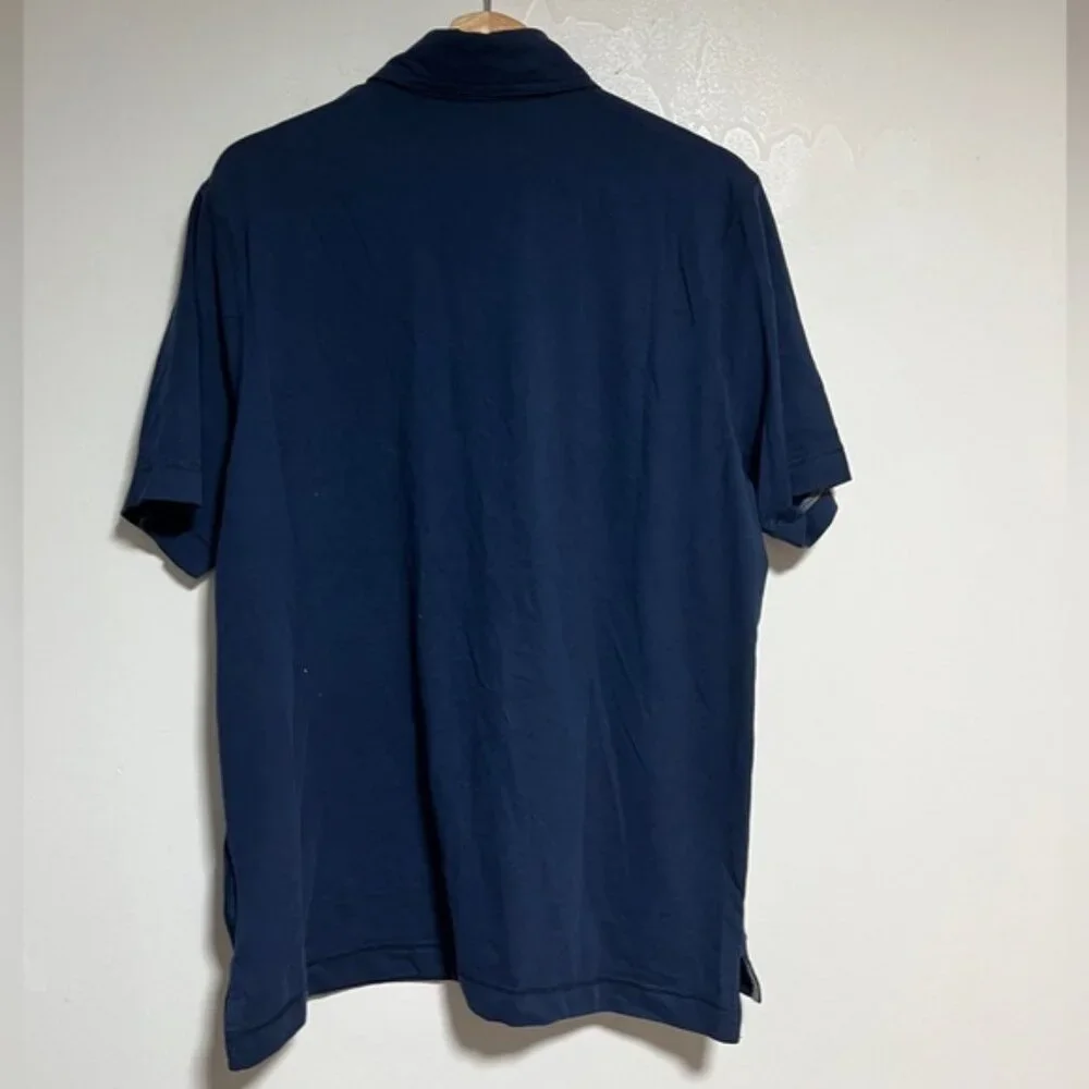 Nike Navy Polo | Neon Swoosh | Size L | Sporty & Sharp - Picture 3 of 11